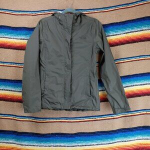 North face waterproof rain coat jacket wind breaker green size small